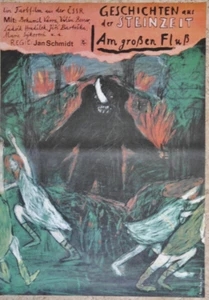 (D74) DDR-Plakat GESCHICHTEN AUS DER STEINZEIT - Am großen Fluß - CSSR - Picture 1 of 1