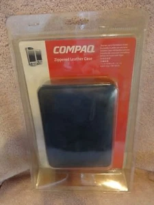 NEW COMPAQ ZIPPERED LEATHER CASE FOR H3800,H3700,H3600 or H3100 POCKET PC - Picture 1 of 4