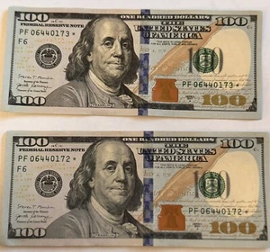 $ 100 dollar bill star note 2017A Star Notes Run Sequences. Uncirculated - Picture 1 of 3