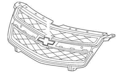 GM OEM 11-15 Volt Front Bumper Grille Grille Components-Upper Grille 22865818 Foto 1 de 4