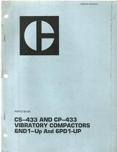 Caterpillar CP-433 & CS-433 Vibrationsverdichter Teilehandbuch - Bild 1 von 1