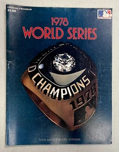 1978 WORLD SERIES BASEBALL PROGRAM NEW YORK YANKEES LOS ANGELES DODGERS - Picture 1 of 6