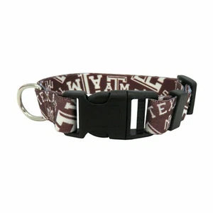 TEXAS A&M AGGIES DOG PET COLLAR ADJUSTABLE NYLON LE SMALL MEDIUM LARGE - Picture 1 of 1