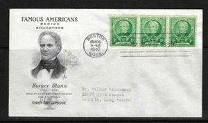 USA SC # 869 Horace Mann FDC . Artcraft Cachet - Picture 1 of 1