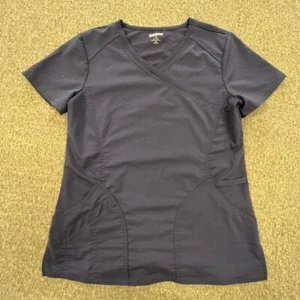 Scrubstar Scrub Nursing Wrap V Neck Blue Womens Size XS Pocket Work Uniforms - Picture 1 of 10