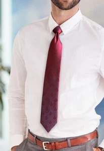 Square & Compass Masonic Neck Tie - [Maroon] - Picture 1 of 3