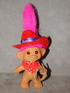Troll Doll 3" Uneeda Wish Nik Cowboy Arizona Horse Shoe Feet - Picture 1 of 1