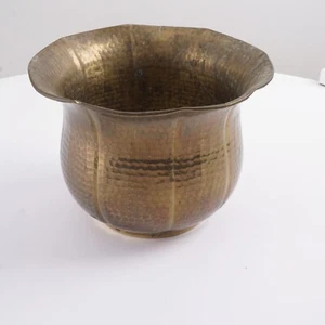 Übertopf Blumentopf Messing Eckig Deko Pflanzgefäß ca 18 cm H 25 cm ⌀. - Bild 1 von 23