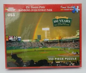 Boston Globe Rainbows Over Fenway Puzzle By White Mountain 550 Piece Red Sox NEW - Picture 1 of 7
