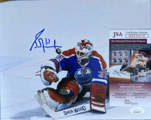 Grant Fuhr Rare Signed Autographed 8x10 NHL Edmonton Oilers Photo JSA COA - Picture 1 of 5