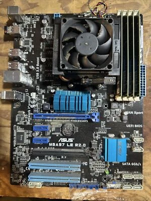 CPU AMD FX-8350 y placa base Asus M5A97 LE R2.0 con DDR3L de 32 GB - Imagen 1 de 4