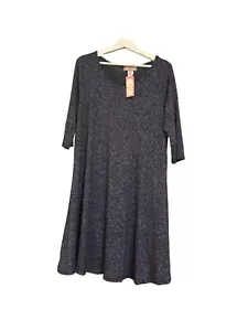 Neu mit Etikett C'est La Vie Damen meliert blau A-Linie Kleid Größe 1X #X-5-19-100 - Bild 1 von 6