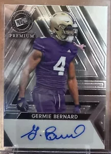 Germie Bernard 2024 Leaf Press Pass Pre-Rookie Auto /99 SP RC Alabama - Picture 1 of 2