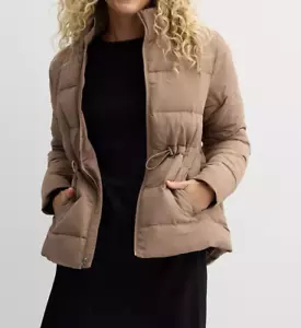 Tek Gear Women's Kalari Khaki Cinched-Waist Puffer Jacket - Sizes XL/XXL - NWT - Picture 1 of 5