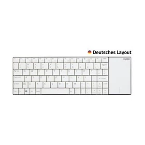 Rapoo E2710 - 2,4 GHz Wireless Tastatur mit Touchpad Ultraschlank 5,6 mm Weiß - Bild 1 von 7