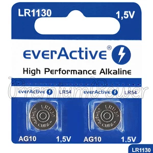 2 x everActive AG10 LR54 Alkaline Batterien LR1130 189 389 1,5V TOP - Bild 1 von 1