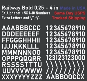 3X Alphabet & 0-10 Vinyl Decal Numbers - Mailbox, Wall, Address, Locker Stickers - Picture 1 of 33