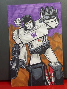 Megatron G1 Original Art 8.5" x 5.5" Artwork Sketch Transformers Decepticon - Picture 1 of 3