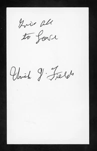 Uriah Fields Montgomery Bus Boycott Civil Rights Activist Signed 3x5 Card E27528 - Picture 1 of 1