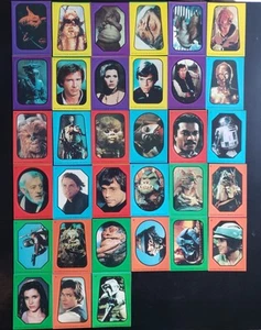 1983 Topps Star Wars Return of the Jedi Series 1 Complete 33 Sticker Card Set!!! - Picture 1 of 12