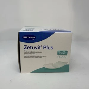 Hartmann Zetuvit Confezione da 10 Medicazione in garza super assorbente 4x4 Medcore scadenza 07/2027 - Foto 1 di 6