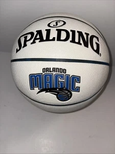 SPALDING ORLANDO MAGIC TEAM BASKETBALL Rare All White Arena Exclusive Full Size - Picture 1 of 6