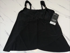 Miraclesuit Dazzle Sleeveless Top Black Size 20W - Picture 1 of 9