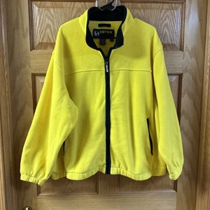 Vintage Eddie Bauer Ebtek Yellow Fleece Zip up Size Men’s XXL Polar - Picture 1 of 12