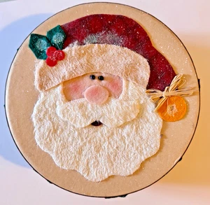 12 Tarjetas de Navidad de Papá Noel artesanales y 12 sobres, caja de cartón redonda - Imagen 1 de 8