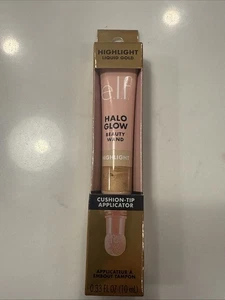 e.l.f. Aplicador de punta de cojín de varita de belleza dorada líquida Halo Glow Highlight .33 OZ - Imagen 1 de 6