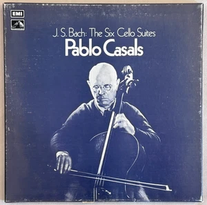 PABLO CASALS Bach The Six Cello Suites UK ED1 EMI HMV RLS 712 3LP Box NM MINT - Picture 1 of 3