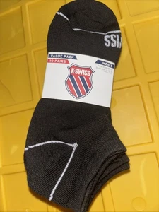 Neu K-Swiss Herren 10 Paar Markenlogo Knöchelsocken Größe 10-13 - Bild 1 von 3