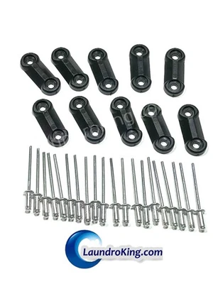 9086-015-002K  (10 SET)  DRYER DOOR LATCH KIT (WITH 20 RIVETS) - Image 1 of 2