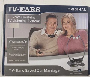 TV Ears Inalámbrico Negro Versión 5.0 Artículo #11641 Clarificación de Voz Escucha - Imagen 1 de 4