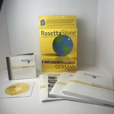 Rosetta Stone German Language Level 1 & 2 Deutsch For Beginners Learn Study VGC - Image 1 of 4