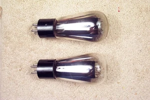 Zwei, RCA Radiotron UX-245, #45 Globus/Ballon, passendes Paar #3, 45, CX-345 eq - Bild 1 von 4
