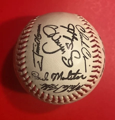 1990 MILWAUKEE BREWERS Team Signed Facsimile Auto Baseball ROBIN YOUNT MOLITOR Cover