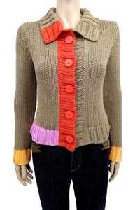 Schöner OUI PULLOVER Beige Button Down Strickjacke Gr. EUR 36 M - Bild 1 von 7