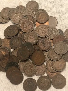 Indian Head Pennies - Gemischtes Münzlot 5 Stück.  Verschiedene Jahre. - Bild 1 von 5