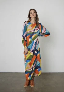 Spring $355 NYOMI Vibrant GRAHAM & SPENCER Picasso Print Maxi Dress Small S-M - Picture 1 of 9