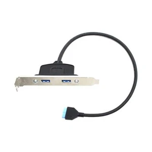 USB 3.0 Blacha slotowa IO Shield 2 porty 19-pinowe złącze płyty głównej #34201 - Zdjęcie 1 z 5