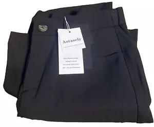 Aotasely women's pants Large black high waist stretch - Picture 1 of 4