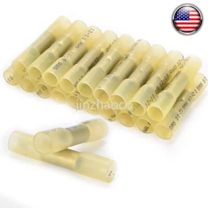 100x 12-10AWG Waterproof Heat Shrink Butt Wire Connectors Insulated Cable Crimp - Picture 1 of 4