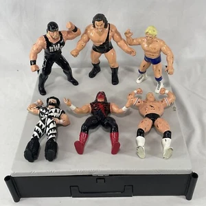 Vintage 1990'S WCW OSFT Wrestling Figure Wrestler LOT 6 + Ring - Picture 1 of 11