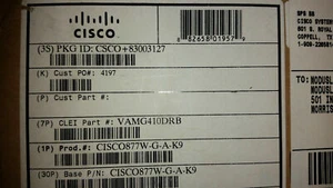NOB Cisco CISCO877W-G-A-K9 FE ADSL router wireless (compriamo e vendiamo Cisco) - Foto 1 di 2