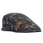 Unisex Floral Denim Newsboy Hat Adjustable Cabbie Hat Painter Artist Beret