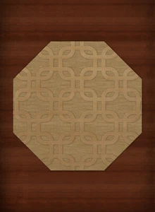 Yellow Rectangles Loops Rounded Squares Transitional Area Rug Geometric DV7 - Picture 1 of 35