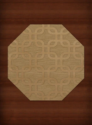 Yellow Rectangles Loops Rounded Squares Transitional Area Rug Geometric DV7 - Image 1 of 2