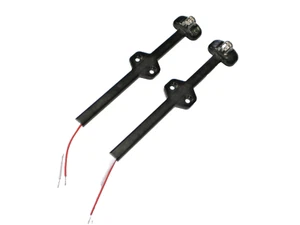 2 Tecniq Red/Amber Trailer Fender marker light black case LED clearance USA - Picture 1 of 11