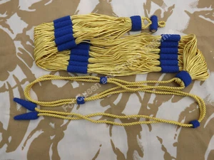 Repro Napoleonic Brunswick Hussar Barrel sash belt Blue on Yellow - Picture 1 of 10